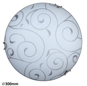 Plafoniera Rabalux Harmony Lux 30cm vetro E27 cromo