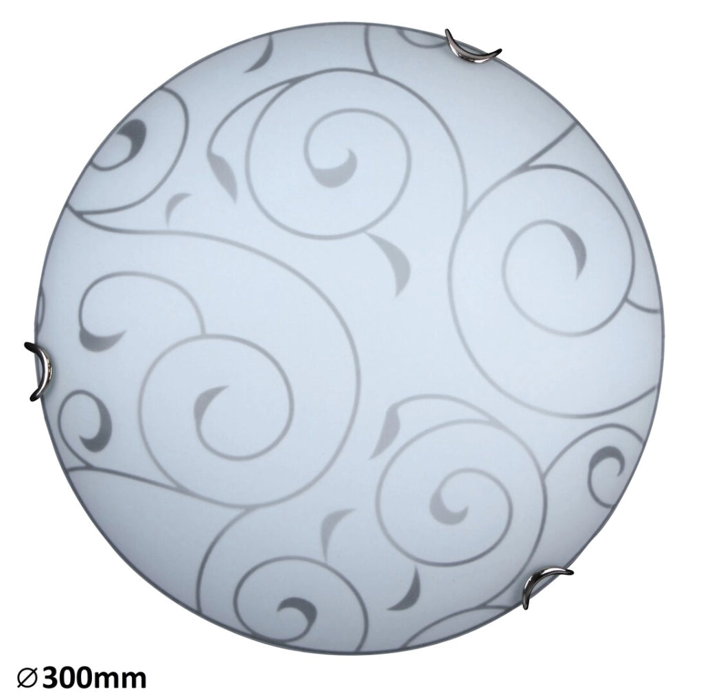 Plafoniera Rabalux Harmony Lux 30cm vetro E27 cromo