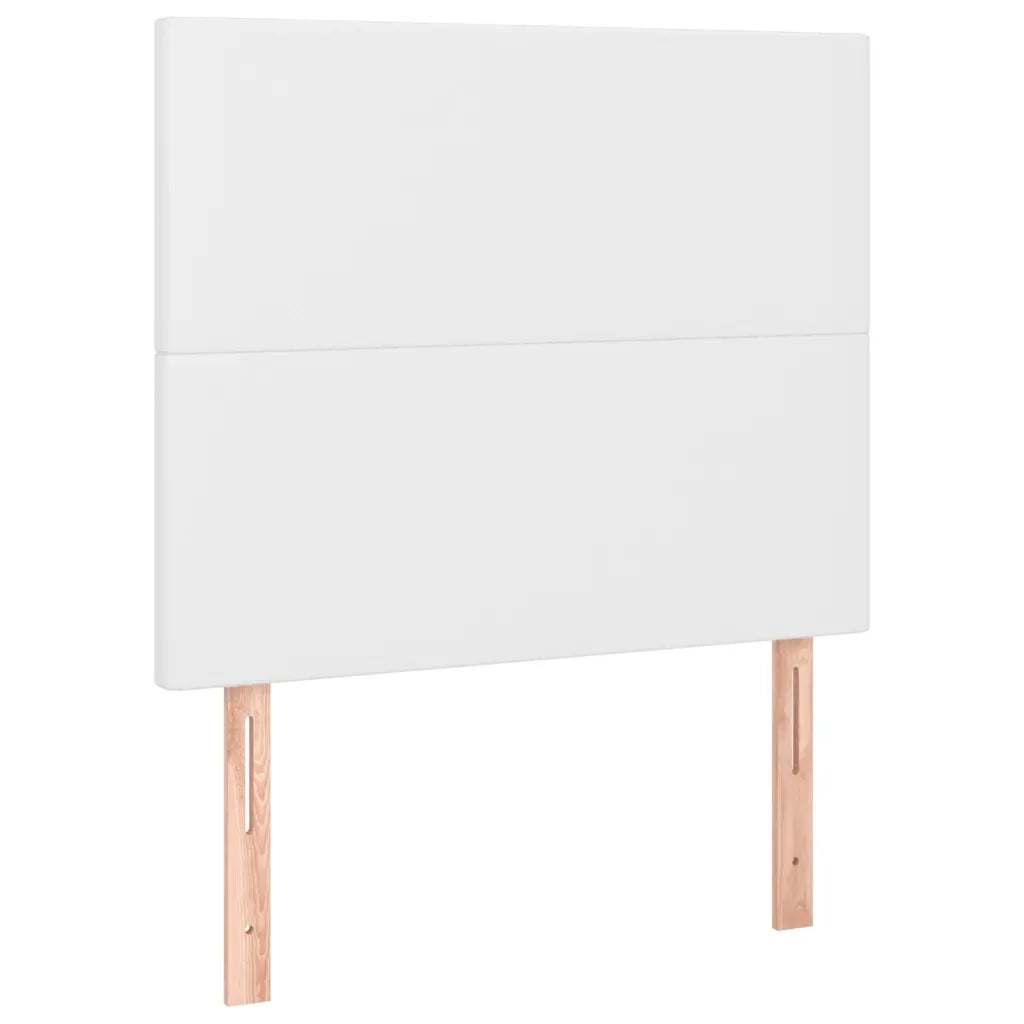 Giroletto Molle con Materasso e LED Bianco 80x200 cm Similpelle