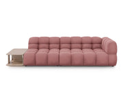 Cosmopolitan Design - Divano modulare sinistro "Sky" 4 posti in velluto salmone 