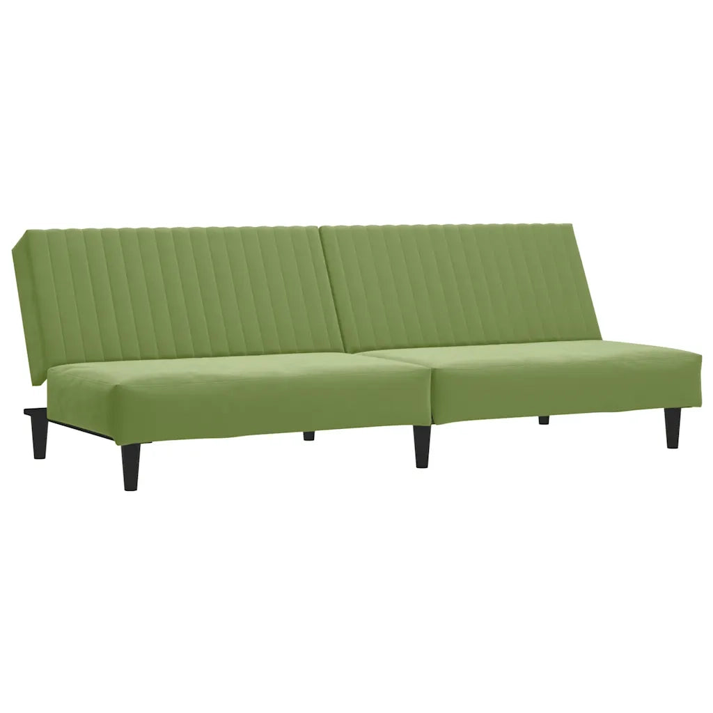 Divano Letto a 2 Posti-Sofa Letto 2 Posti-Daybed Verde Chiaro in Velluto 265602