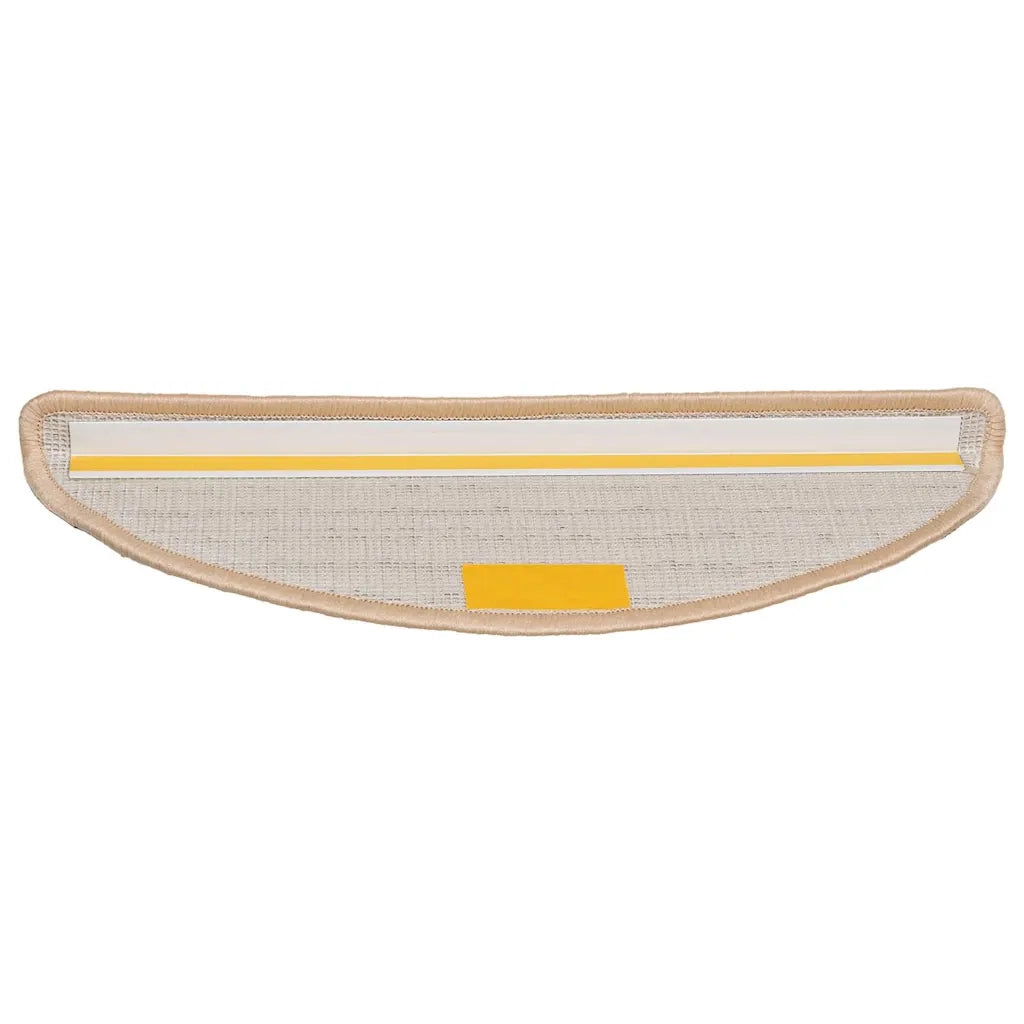 Tappetini per scale 30 pz 56x17x3 cm Crema Semicircolari 3365803