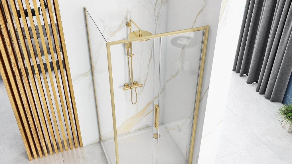 Cabina Doccia Rapid Slide Gold Brush 140x90