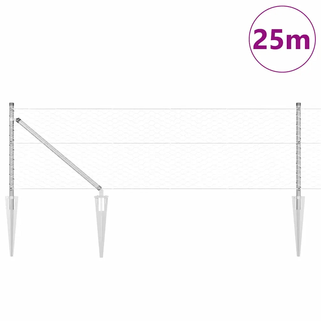 Palo della recinzione Argento 3353370
