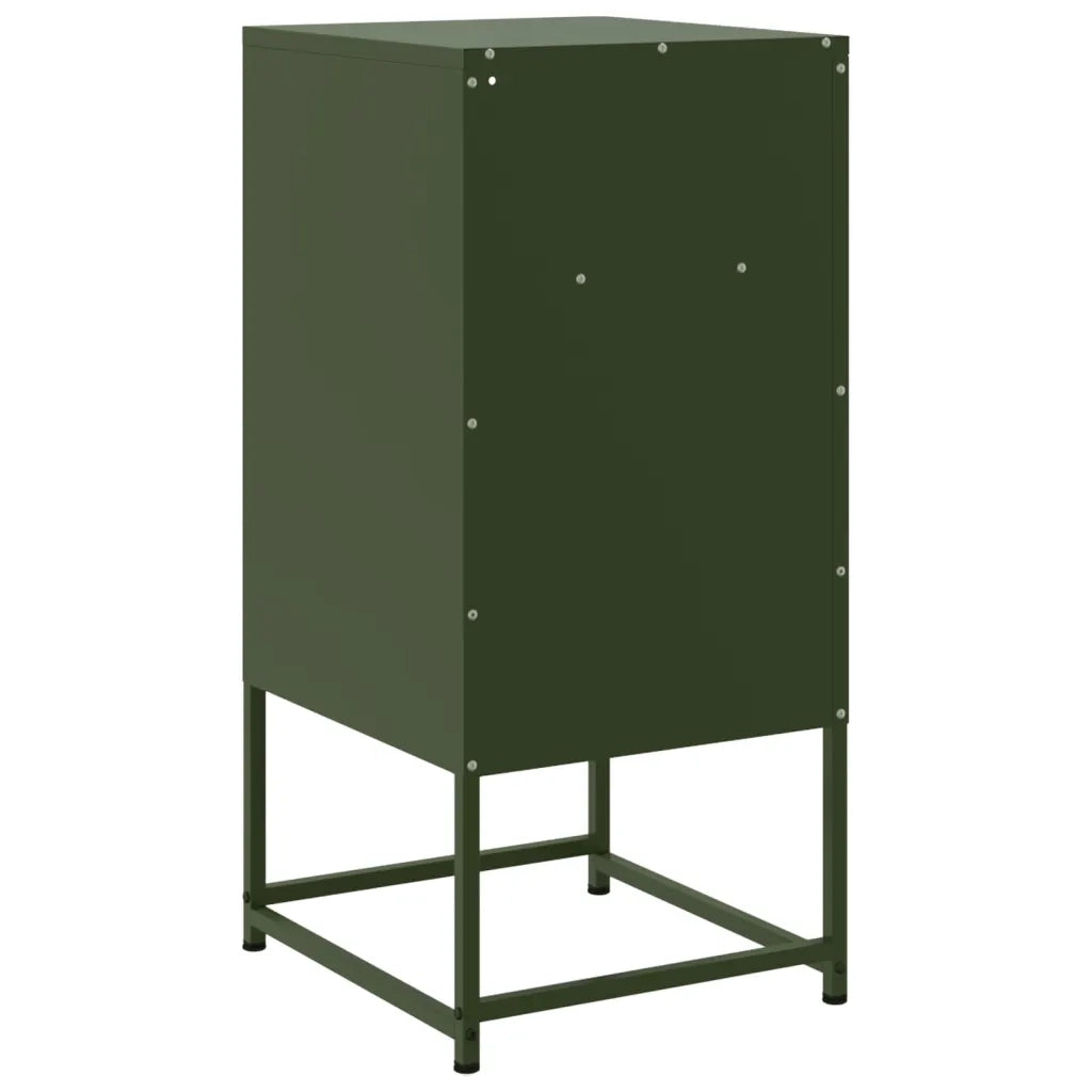 Comodino Verde Oliva 36x39x78 cm in Acciaio 846574