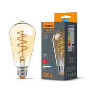 Lampadina LED dimmerabile ambra ST64 4W E27 2200K Videx