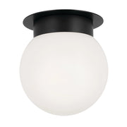 Plafoniera Albers Kichler nera sfera opale E27 1 luce