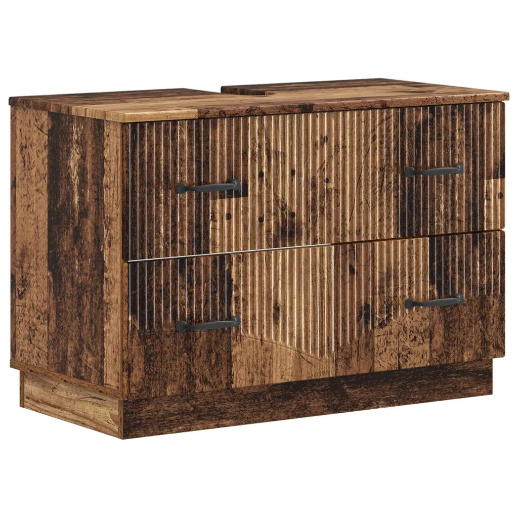 Set di armadietti da bagno in 3 pezzi HOORN Legno antico 3417799