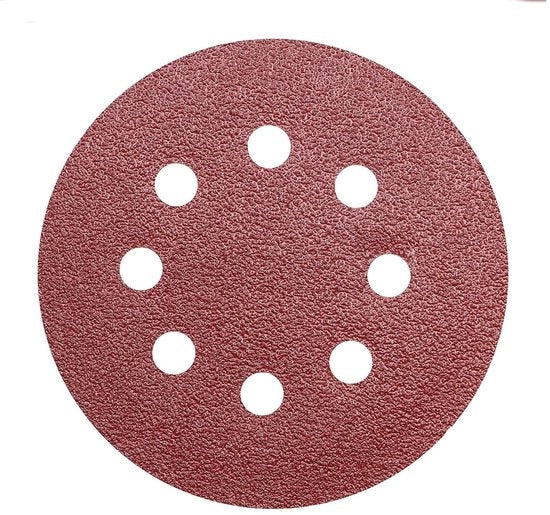 Schuurschijven 180mm - Klittenbandschijven - 8 Gati - Korrel 60 - Harsgebonden - Duurzaam Alluminio Ossidato - Schuurpapier