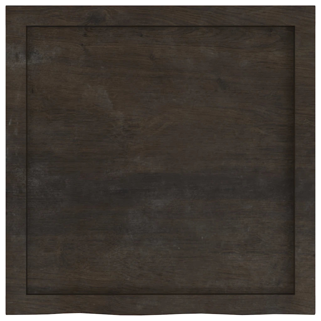 Ripiano Marrone Scuro 60x60x(2-6) cm Massello Rovere Trattato 363775