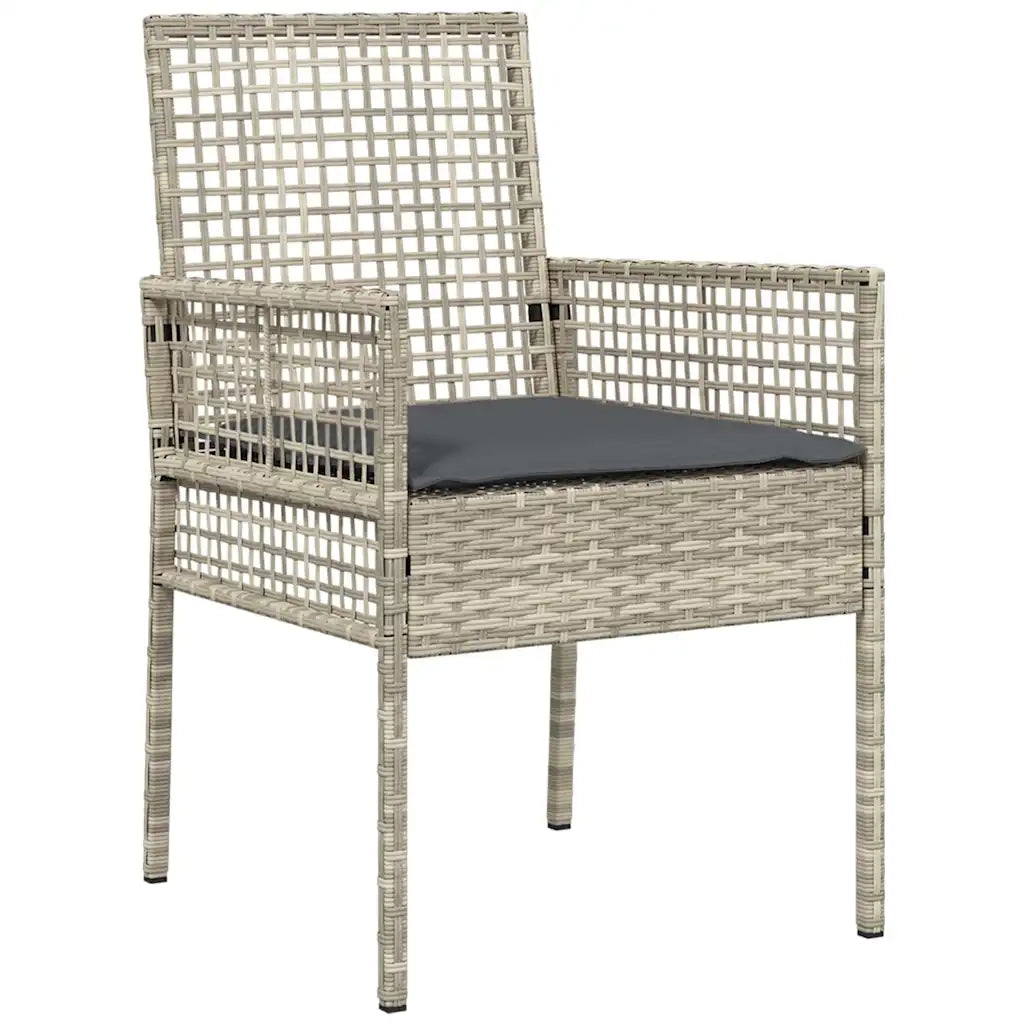 Set da Pranzo per Giardino 5 pcs Grigio chiaro polyrattan 3334897