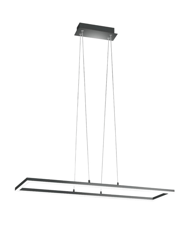 Plafoniera BARD a sospensione a led 52W Antracite 3394-43-282 Fabas Luce
