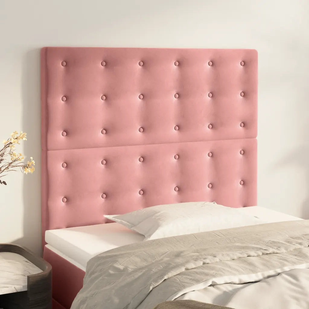 Testiera | Testata Rosa 100x5x118/128 cm Velluto