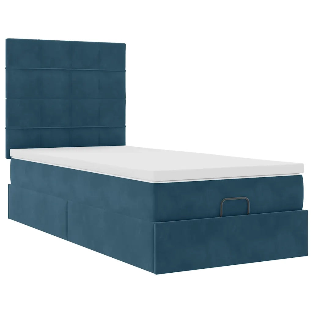 Struttura Letto Pouf con Materassi 80x200 cm Velluto 3314286