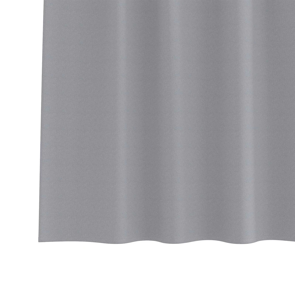 Tende Oscuranti | Tende Blackout con Anelli 2 pz Grigio chiaro 245 x 140 cm