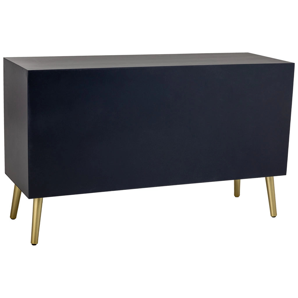 Credenza in legno nero 120x41.5x71h cm
