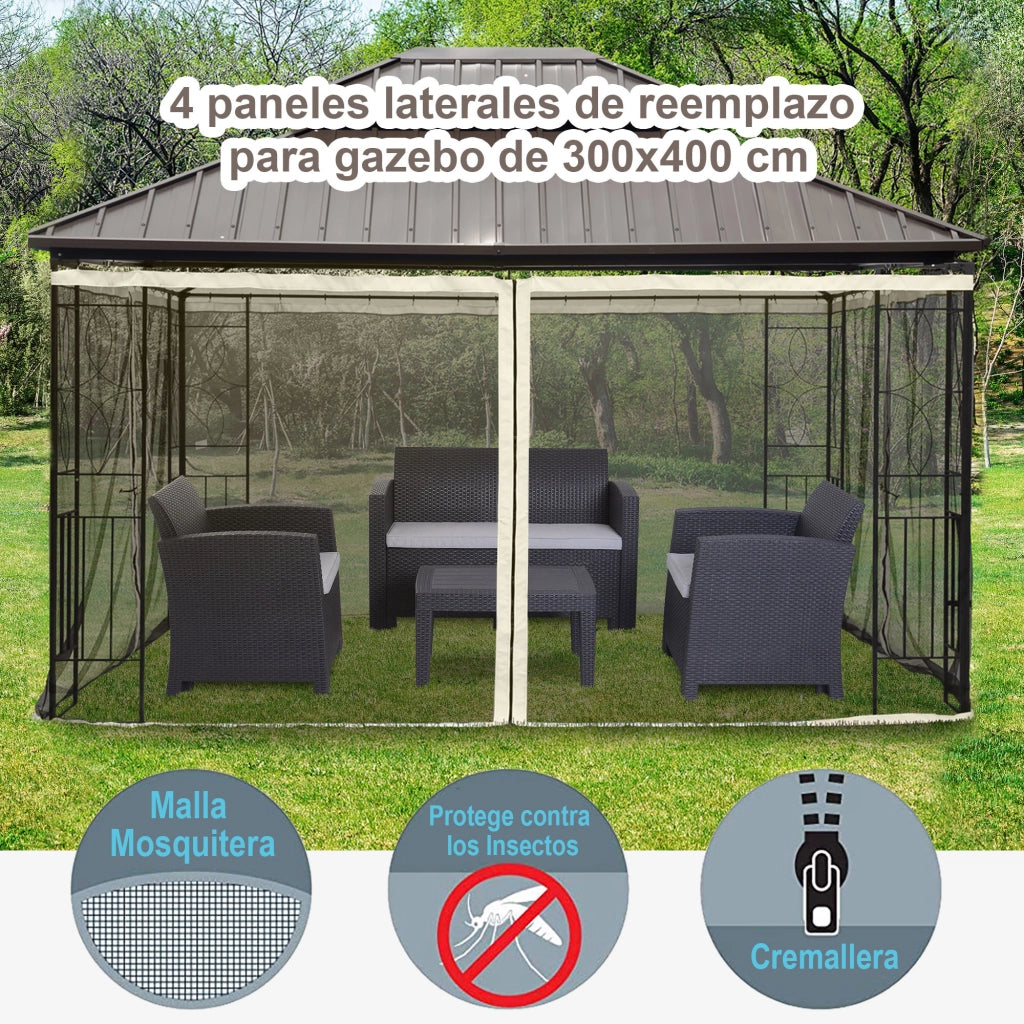 Pannelli Laterali per Gazebo ¨C Minimal ¨C Grigio 3.5x2 m