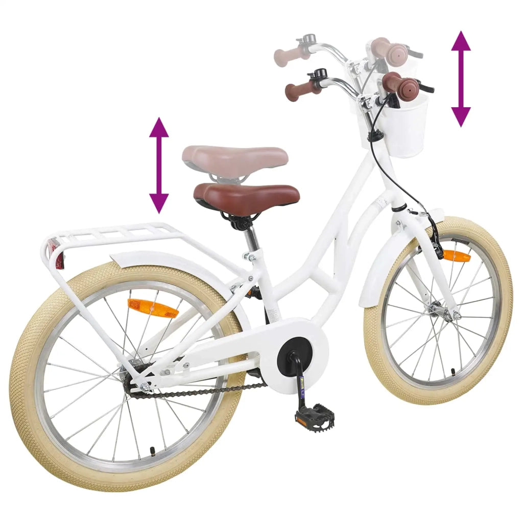 Bicicletta per Bambini 20 Pollici 6-11 Bianco 42009698
