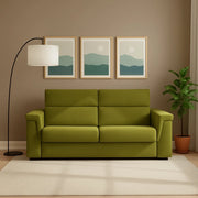 Rigolato, Divano Letto 2 Posti Sfoderabile Made in Italy, 185x95 cm Verde