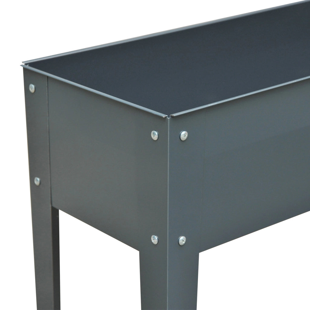 Cassone per piante ¨C Minimal ¨C metallo grigio 100x30x80 cm