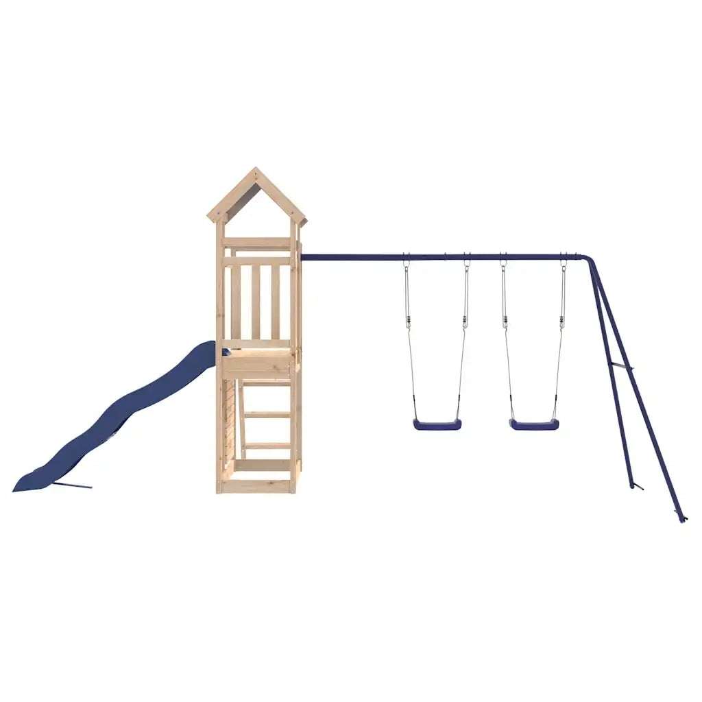 Set da Gioco da Esterno in Legno Massello di Pino