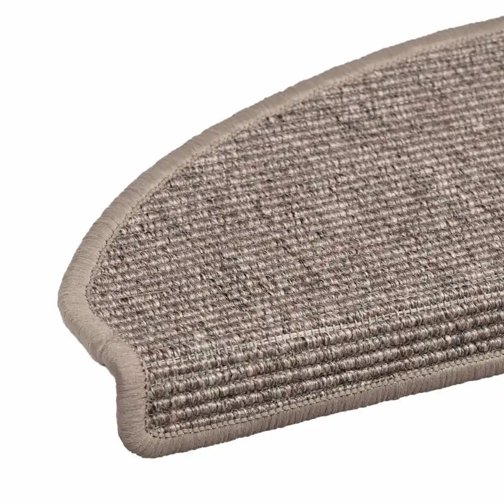 Tappetini per scale 15 pz 65x21x4 cm Beige scuro Semicircolari Grandi 326902