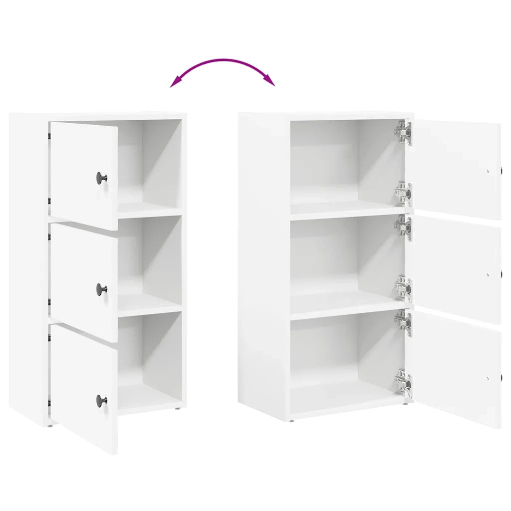 Libreria Bianca 40x24x77 cm in Legno Multistrato 860364