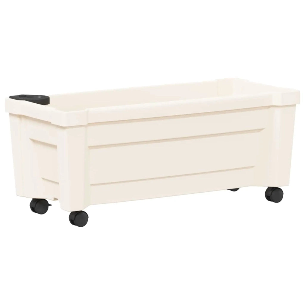 Vaso Calypso con Ruote Bianco 79 x 35 x 33 cm PP 42041719