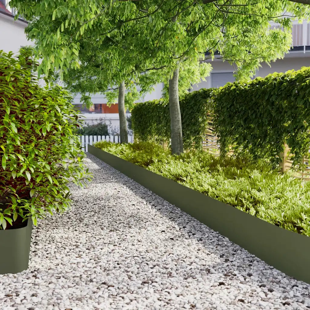 Bordure per Prato 10 pz Verde Oliva Acciaio Laminato a Freddo CFW5981536