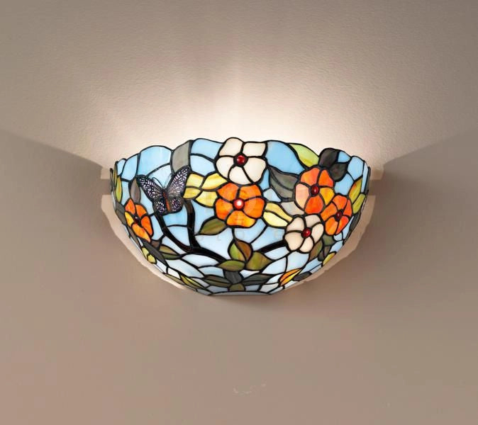 APPLIQUE TIFFANY L.30xH.17xP.15 CM 1 LUCE ATTACCO E27 BUTTERFLY