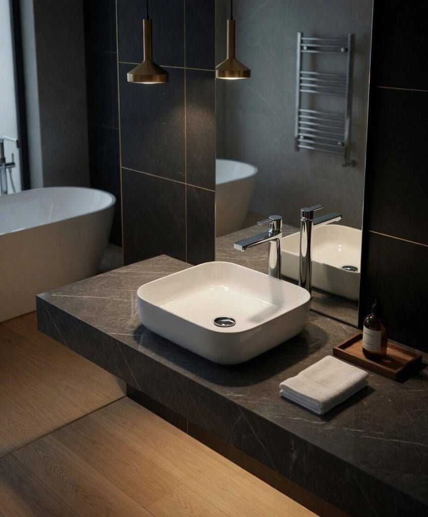 Lavabo appoggio 38,5 x 38,5 cm BIANCO LUCIDO