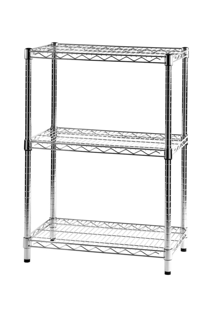 Scaffale 3 Ripiani 121x35x90 cm in Metallo Cromato Tosini