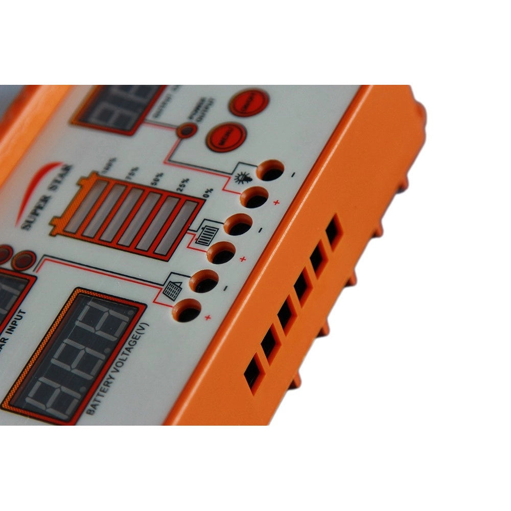 Trade Shop - Regolatore Di Carica Per Pannello Solare 12-24v 50 60a Controller Per Ricarica -