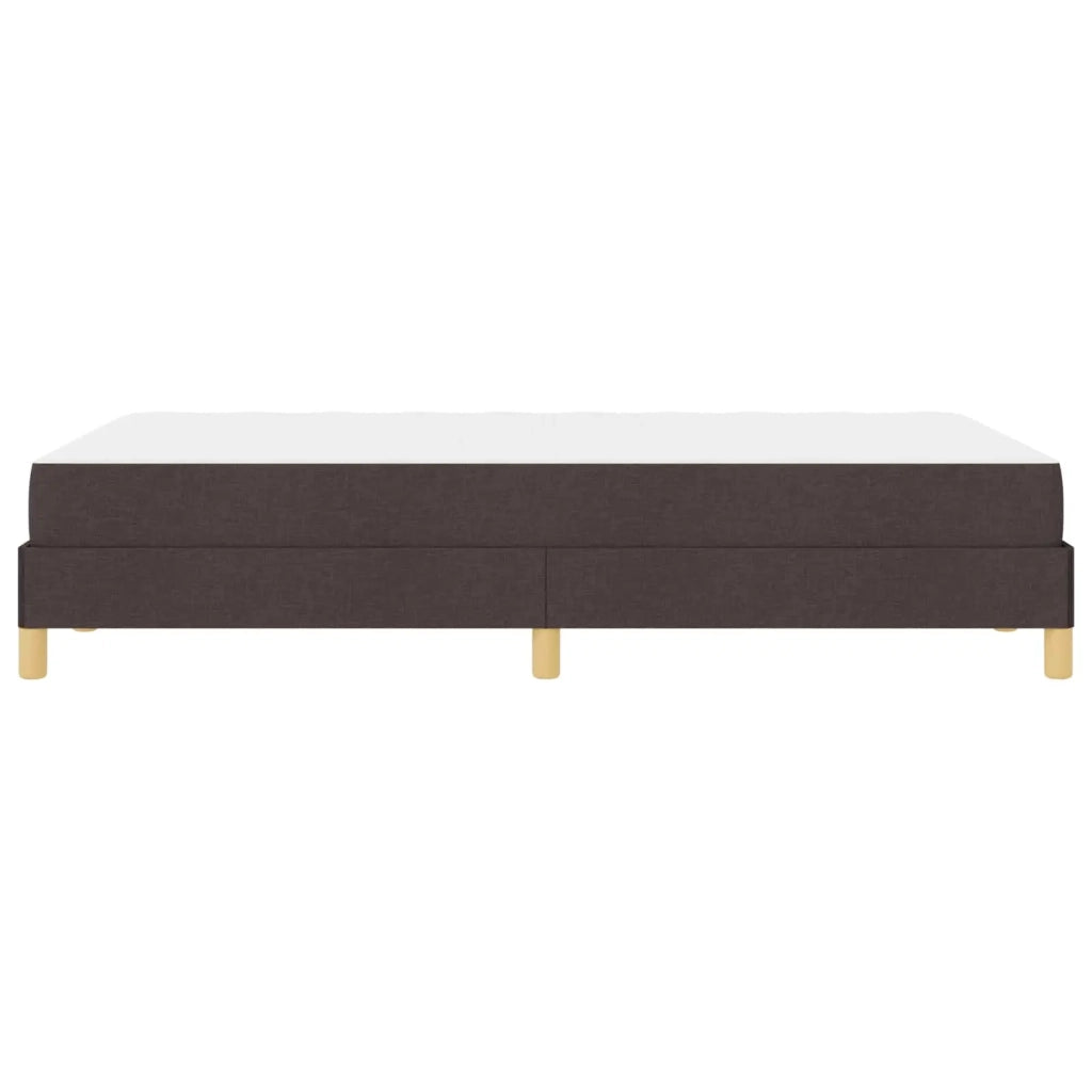 Letto a molle con materasso Marrone Scuro 120 x 190 cm Tessuto