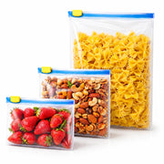 24 Sacchetti Alimenti Riutilizzabili Zip 3 Misure Freezer Frigo 69714