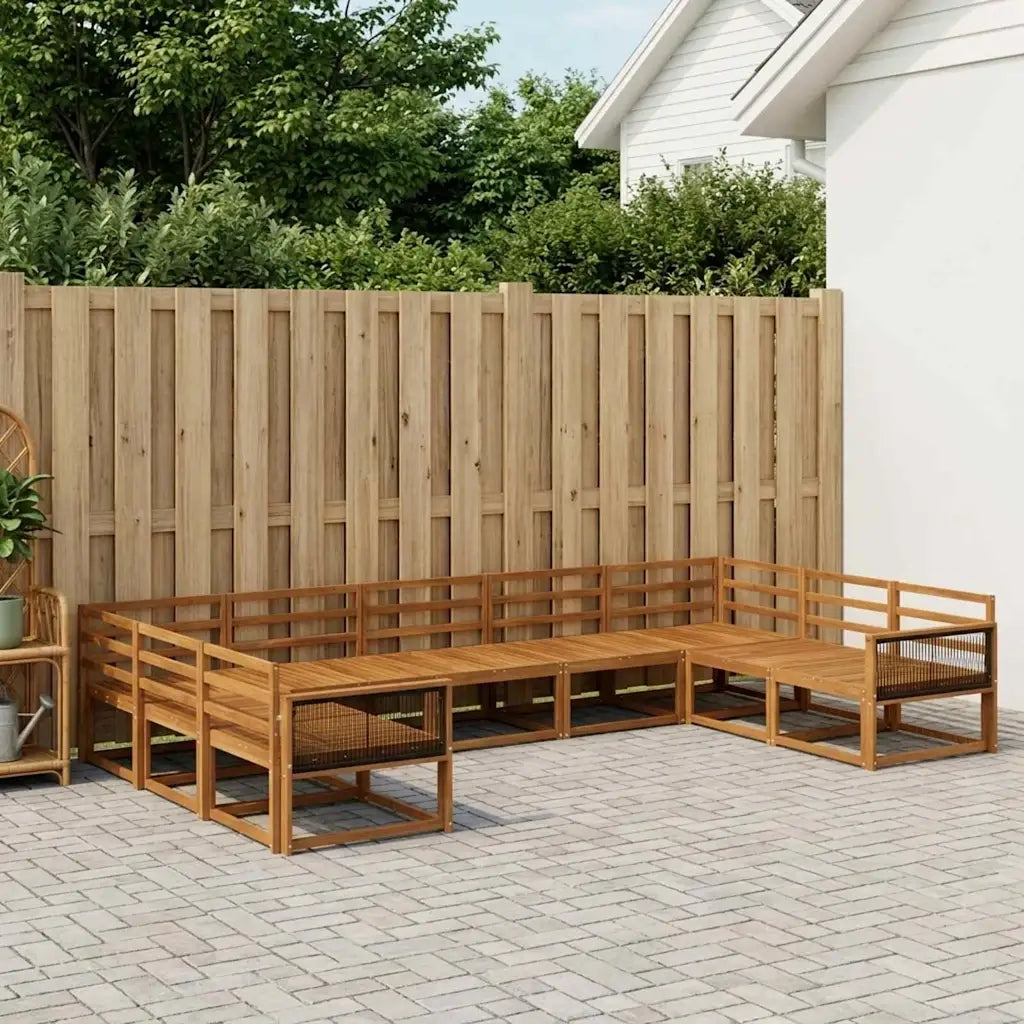 Set di divani da esterno 10 pcs Naturale