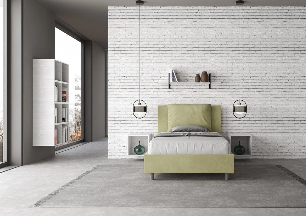 Letto 1 Piazza e Mezzo 120x200 cm con Rete Antea Tè Verde