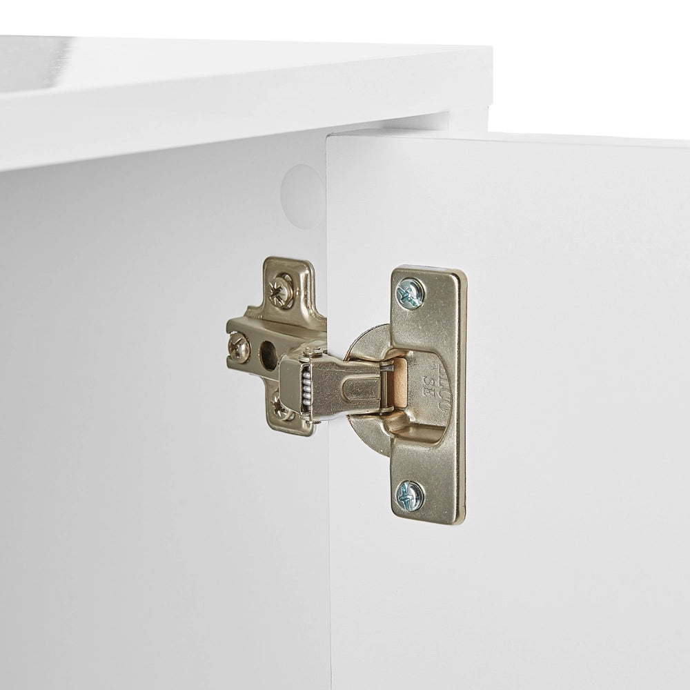 Credenza Bianca 2 Ante Mobiletto Portaoggetti Moderno E Minimalista