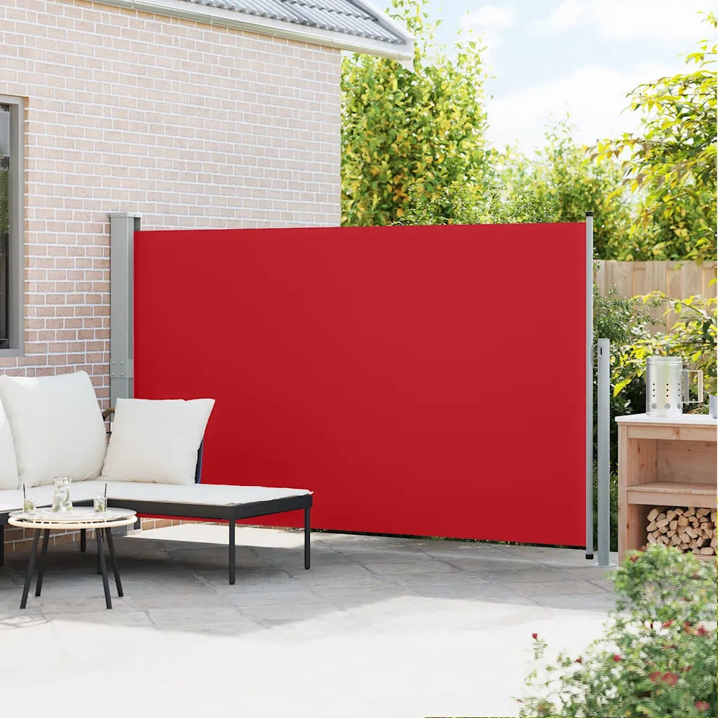 Tenda Laterale Retrattile per Patio 170x300 cm Rosso 48367