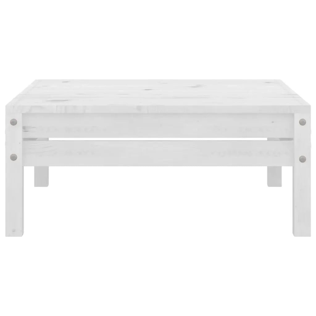 Set Divani da Giardino 5 pz Bianco in Legno Massello di Pino 3082398