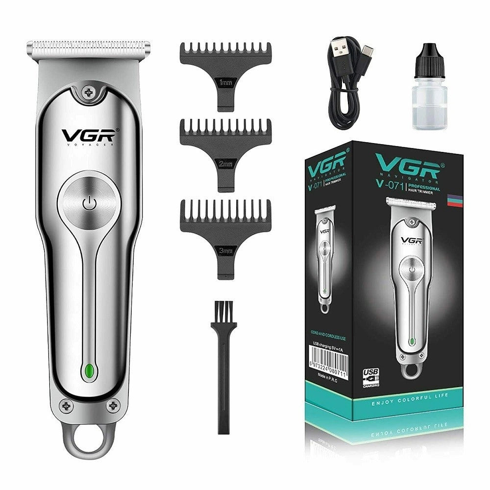 Trade Shop - Trimmer Vgr V-071 Capelli Barba Corpo Ricaricabile Barbiere Elettrico Senza Fili -