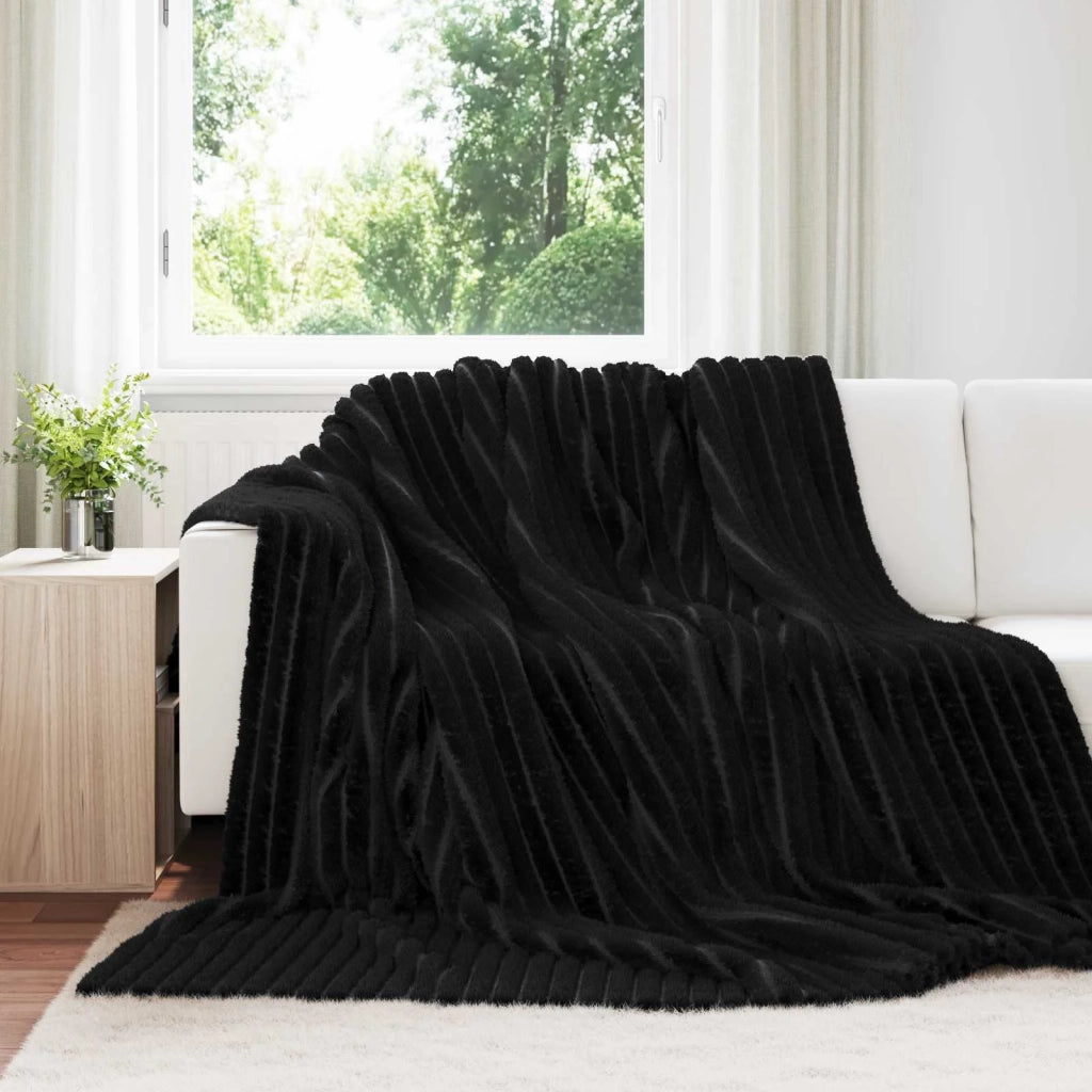 Coperta Nero 270 x 240 cm Panno 42016844