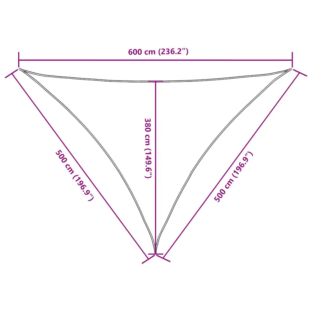 Parasole a vela | Telo Ombra | Vela da ombra Oxford Triangolare 5x5x6 m Grigio Talpa