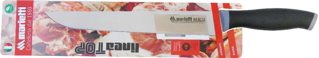 Coltello per arrosto con manico nero lama da 26 cm Marietti