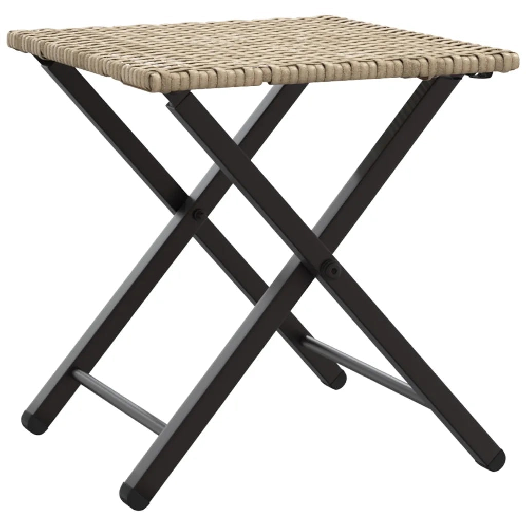 Set da Pranzo da Giardino Pieghevole 5pz Beige in Polyrattan 365947
