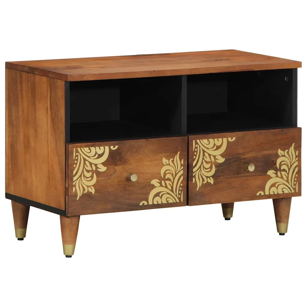 Mobile TV Marrone miele 70 x 33 x 46 cm Legno di mango massello 4018737