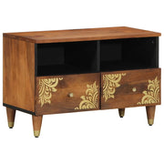 Mobile TV Marrone miele 70 x 33 x 46 cm Legno di mango massello 4018737