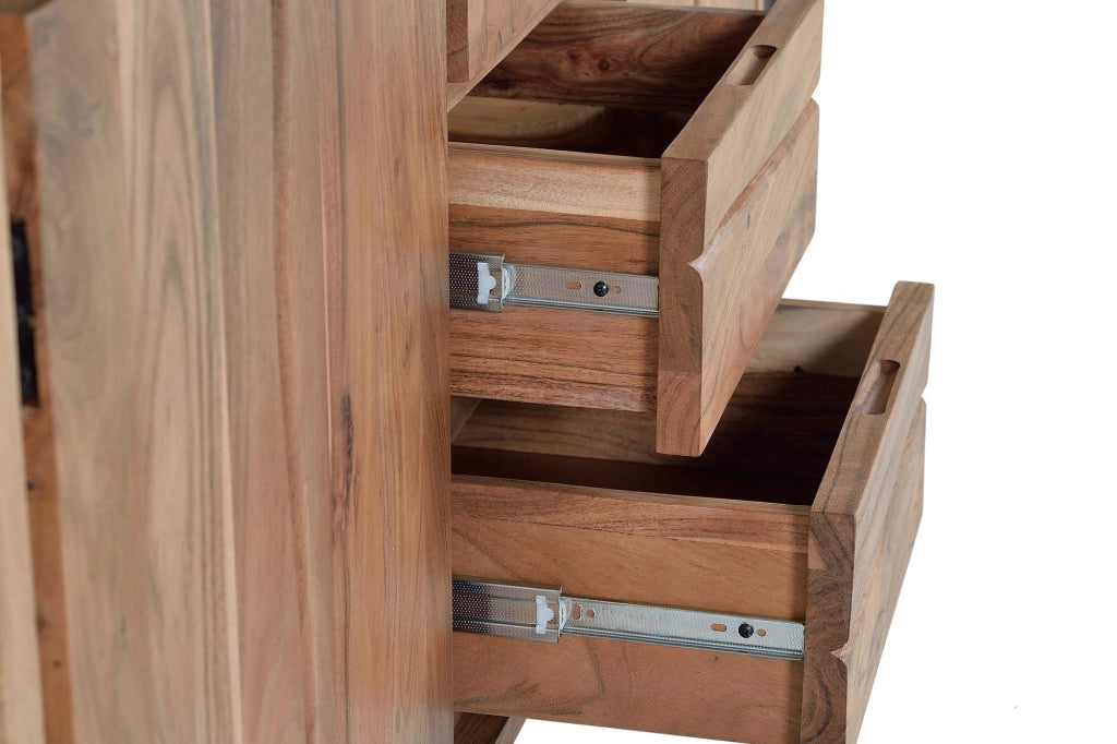 Credenza in massello di mango e piedi in metallo