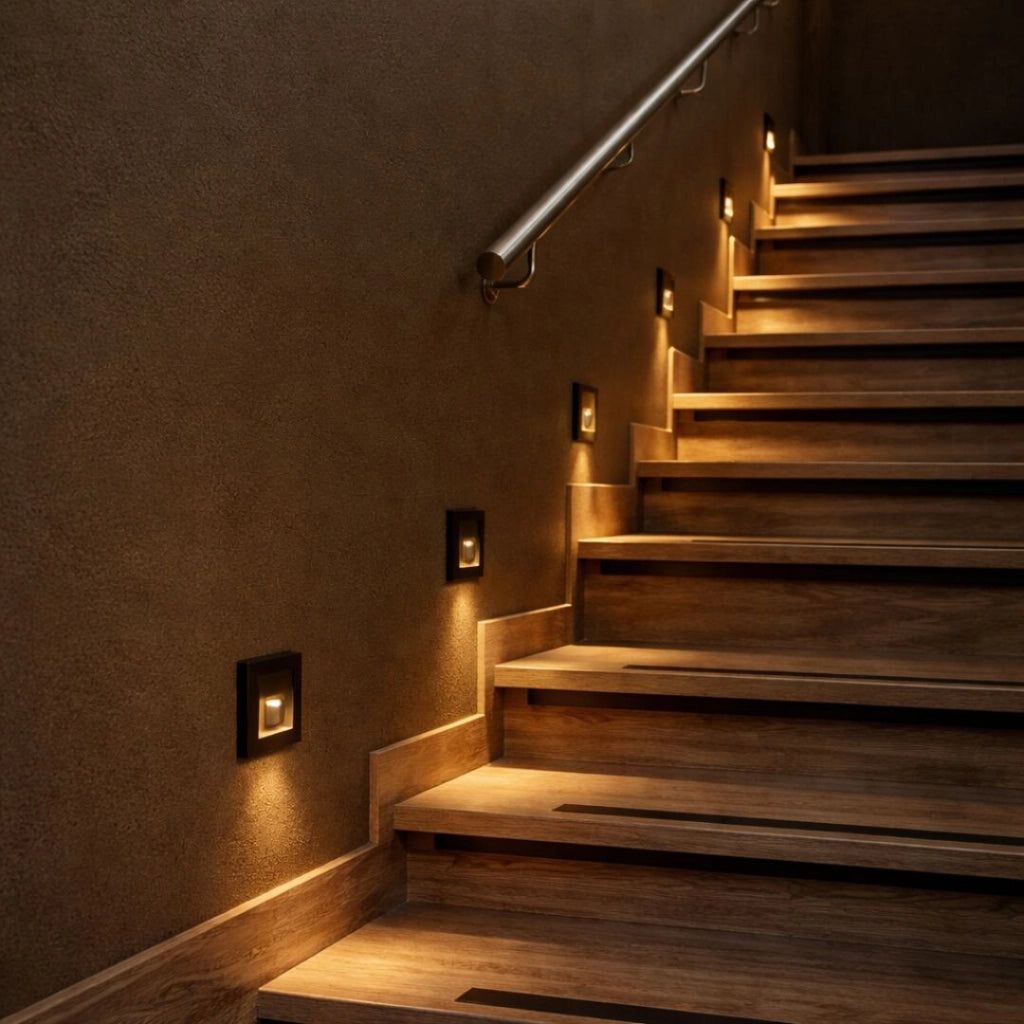 Faretto da incasso scala LED 1W nero Lunca Rabalux
