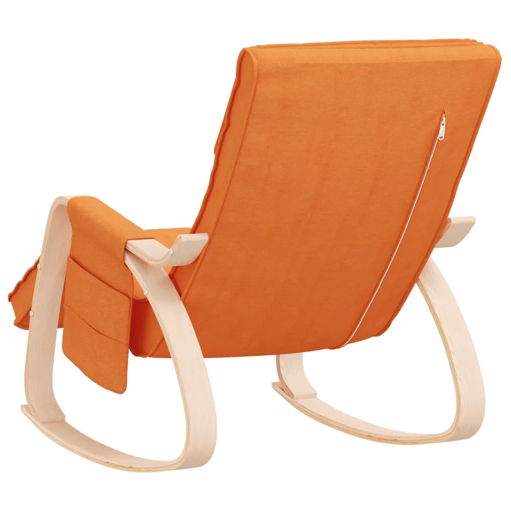 Sedia a Dondolo Giallo Scuro in Tessuto CFW9755491